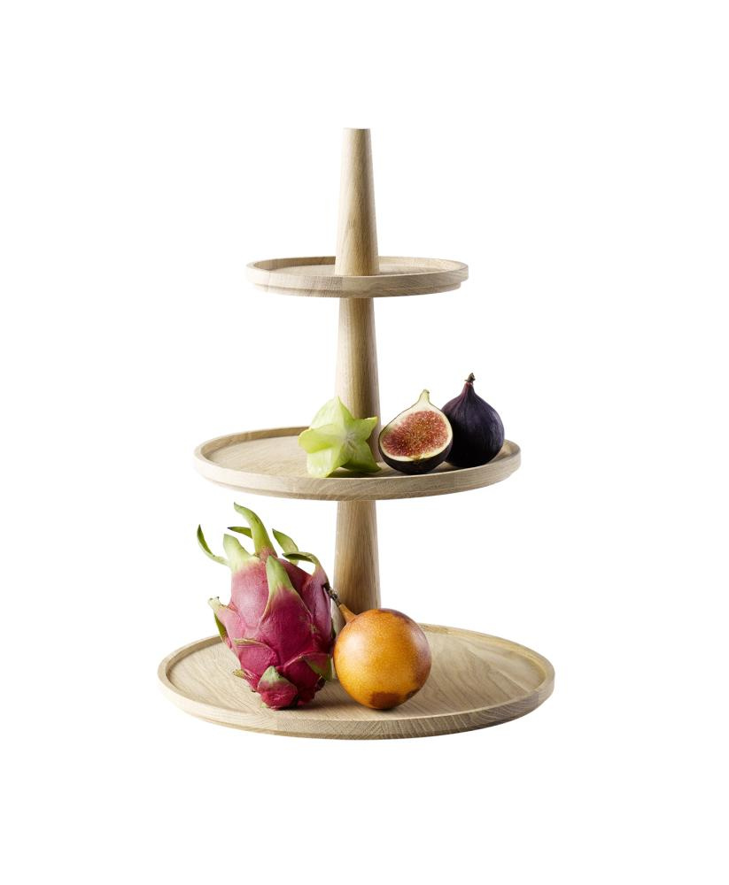 Présentoir buffet trois niveaux VALO, 30x42 cm, brun | APS 14014