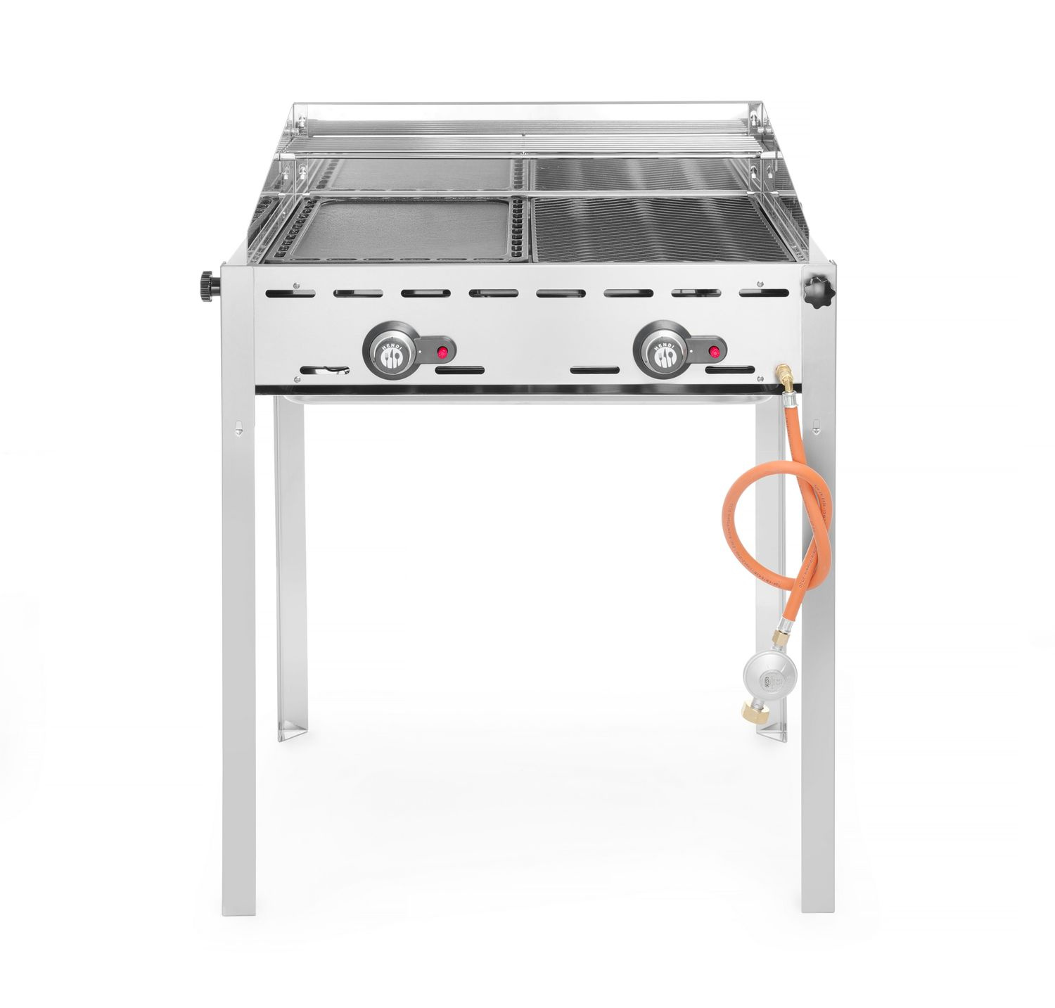 Grill gazowy Green Fire Profi Line à 2 brûleurs, 11,6 kW | HENDI 149508