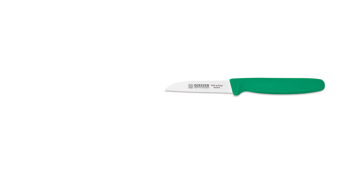 Couteau à légumes - 8 cm, vert | GIESSER MESSER 8305 sp 8,0 gr