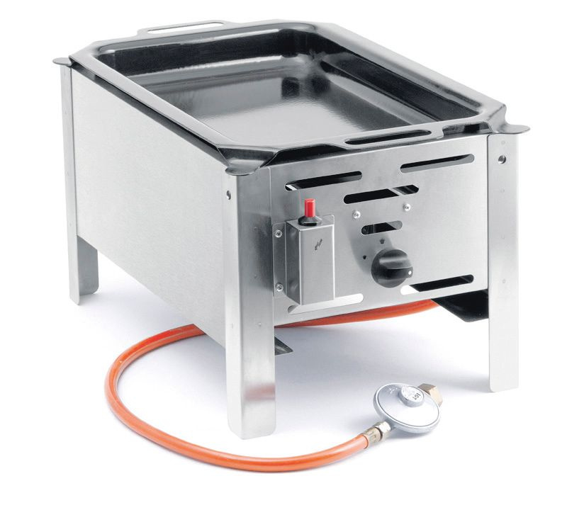 Poêle à gaz Grill Master MINI, à gaz, 4,6 kW, 29x48 cm | HENDI 154601