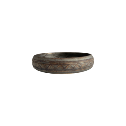 Assiette plate avec bord Keczi hématite 20 cm | KERA CERAMIKA 17.1/C.HEM