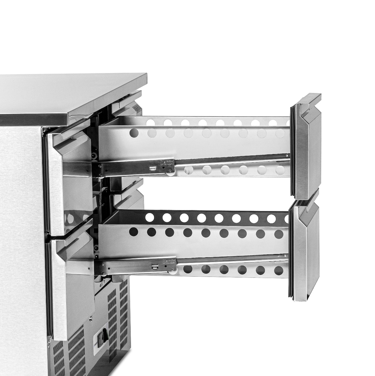 Table réfrigéré 6 tiroirs, 400 l, avec groupe froid inférieur | FORGAST FG07009