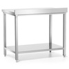 Table adossée avec étagère 60x60x85 cm à assembler | FORGAST FG15330