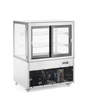 Vitrine réfrigérée 2 étagères 300 L, acier inoxydable, LED, 0-6°C | ARKTIC 233337