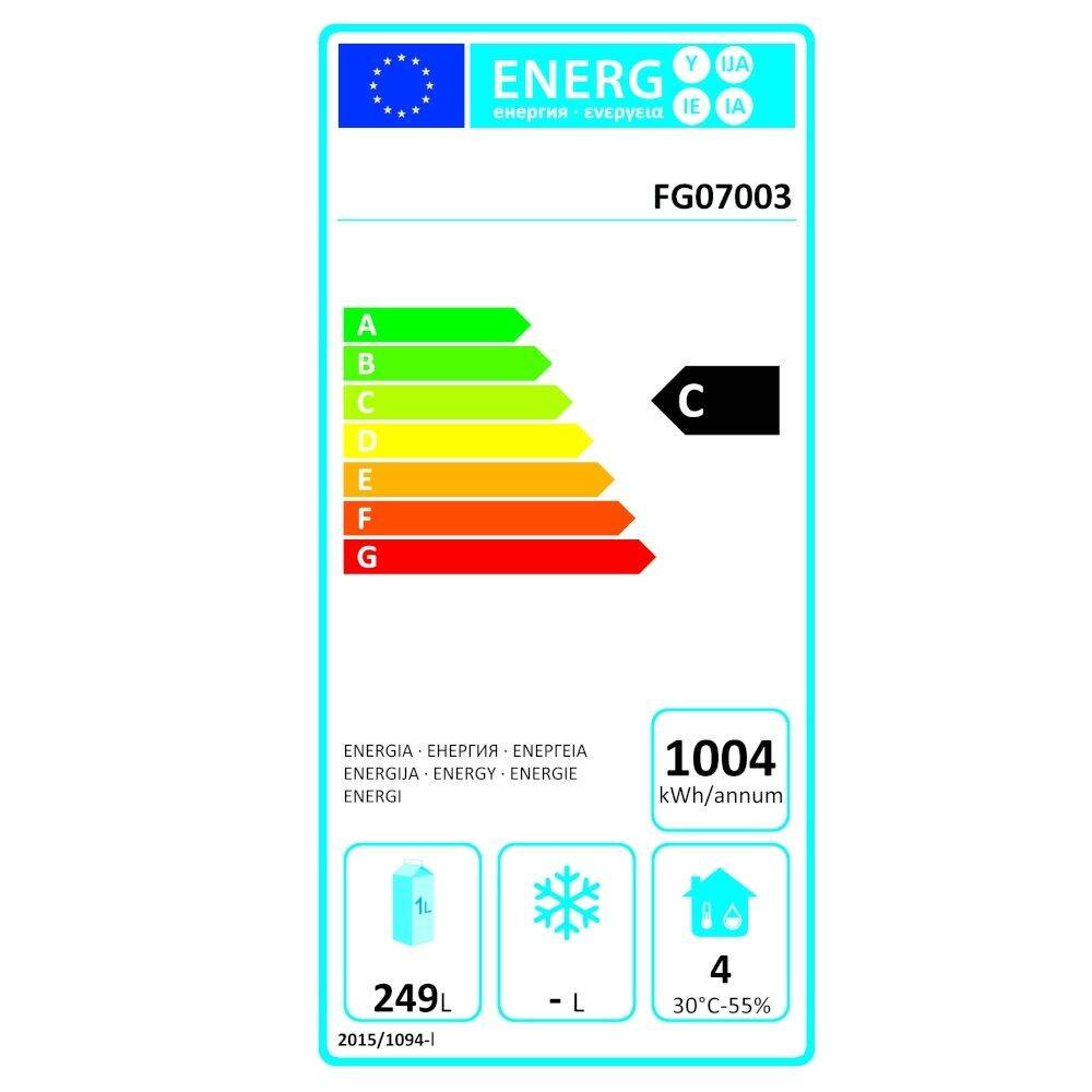 Table réfrigérée 3-portes 400 l, avec groupe frigorifique inférieur | FORGAST FG07003