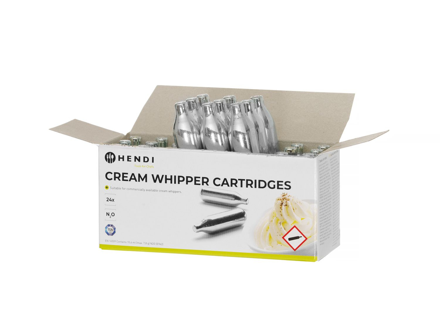 Cartouches pour siphon à crème fouettée - 24 pcs | HENDI 588215