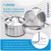 Casserole en acier inoxydable avec couvercle, 4 l, 20 cm | FORGAST FG02104