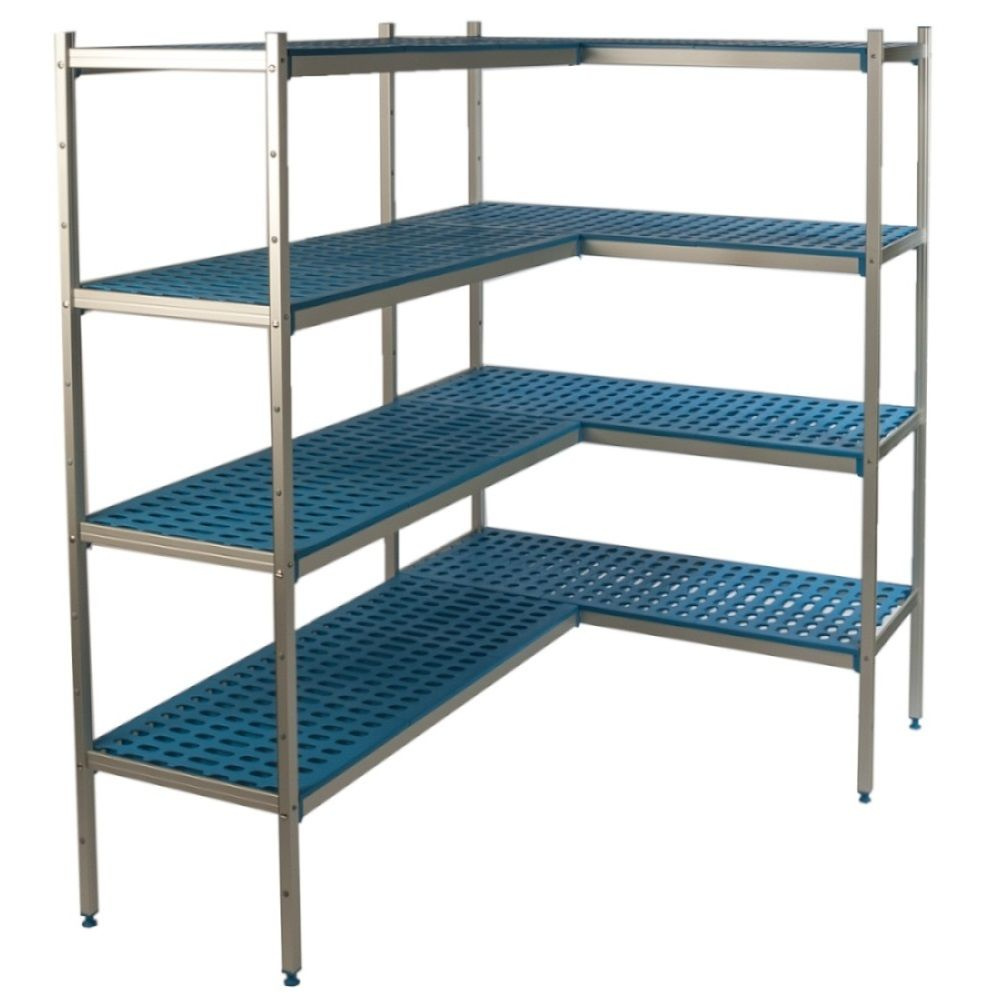 Étagère d’angle à 5 tablettes prof. 40 cm 2PD-45+5P-94+5P-104+10UM | ALUSHELF 40384