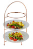 Présentoir de service pour 3 assiettes, cuivré, 29x19,5x43 cm | APS 33211
