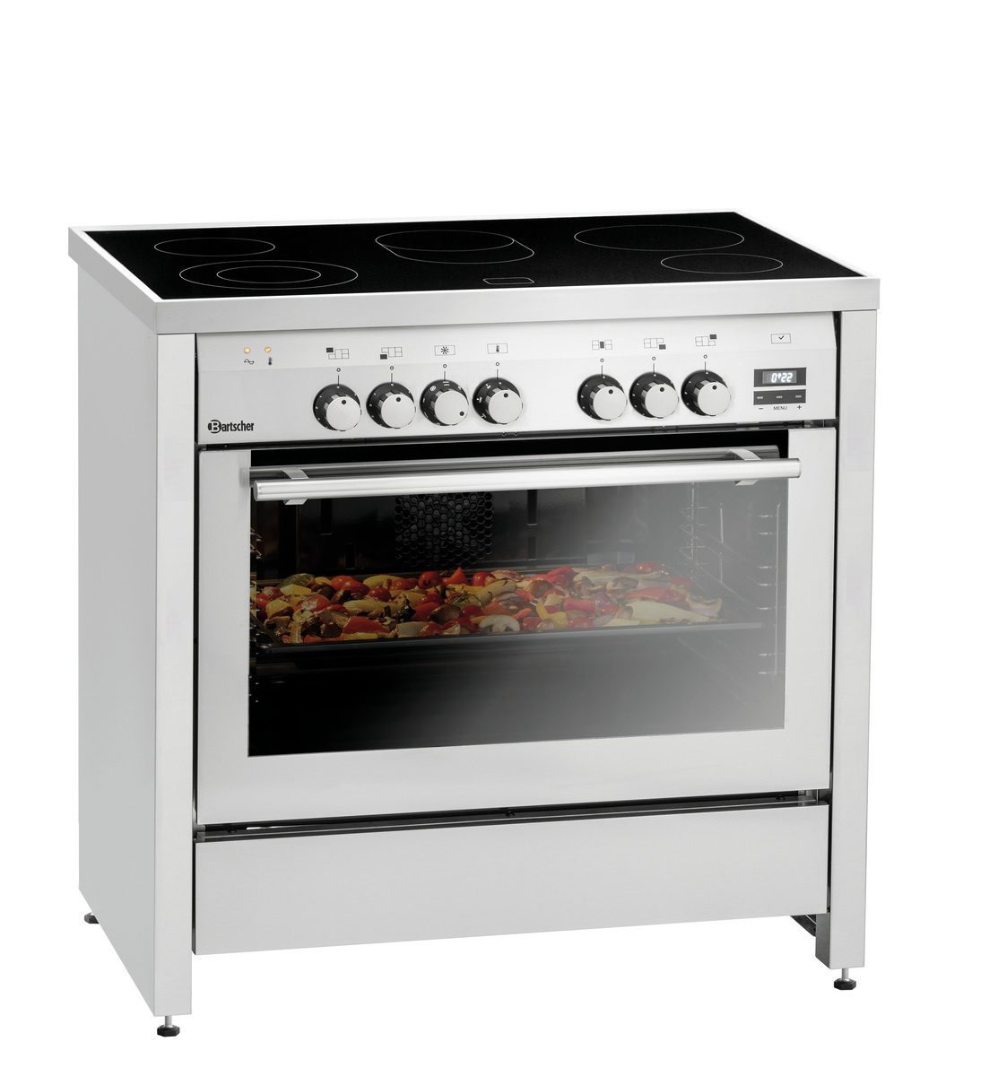 Cuisine électrique vitrocéramique à 5 zones avec four 5K-EBMF | BARTSCHER 155670