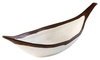 Bol CROCKER, mélamine, blanc - brun, 30,5x10x7,5 cm, 170 ml | APS 84579