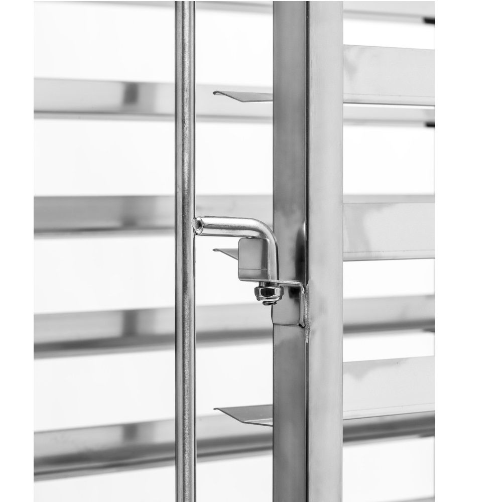 Chariot pliant en acier inoxydable pour le transport de plaques 60x40 cm | FORGAST FG01102