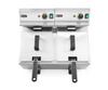 Friteuse électrique à 2 cuves avec robinet de vidange, 2x8 L, 2x3,5 kW | HENDI 209301