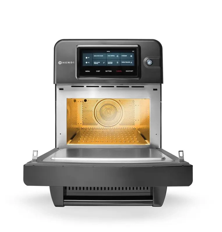 Four convection-micro-ondes CombiTurbo, 18 L, noir, 230 V / 3000 W | HENDI 281277