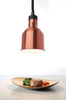 Lampe de maintien au chaud des plats suspendue cylindrique, couleur cuivre, 17,5 cm, 0,25 kW | HENDI 273890