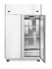 Armoire réfrigérée-congélateur 2-portes, acier inoxydable, 420+420 l | HENDI 233146