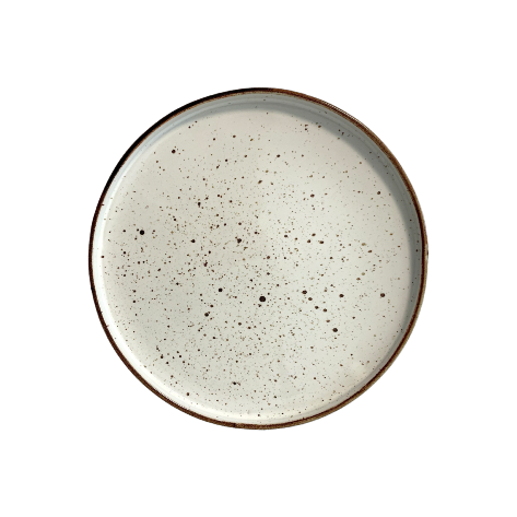 Assiette plate à bord Arondi crème 25 cm | KERA CERAMIKA 18.2/R.K