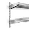 Étagère suspendue double en acier inoxydable 120x30x55 cm | FORGAST FG15002