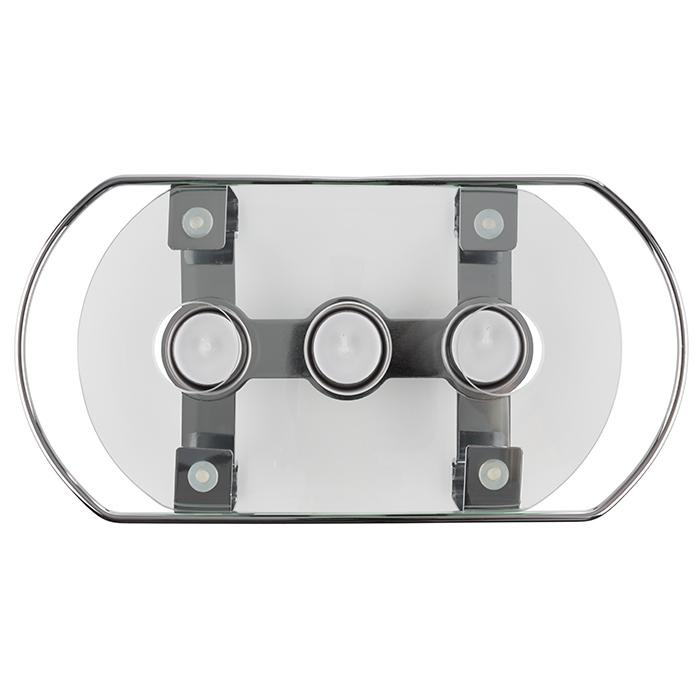 Chauffe-plat de table à bougies chauffe-plat, métal chromé, verre | APS 35065