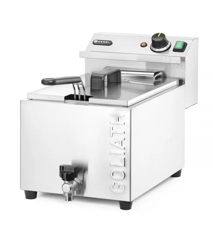 Friteuse XL avec robinet de vidange HENDI GOLIATH, 10L, 300x585x(H)392mm | HENDI 209431