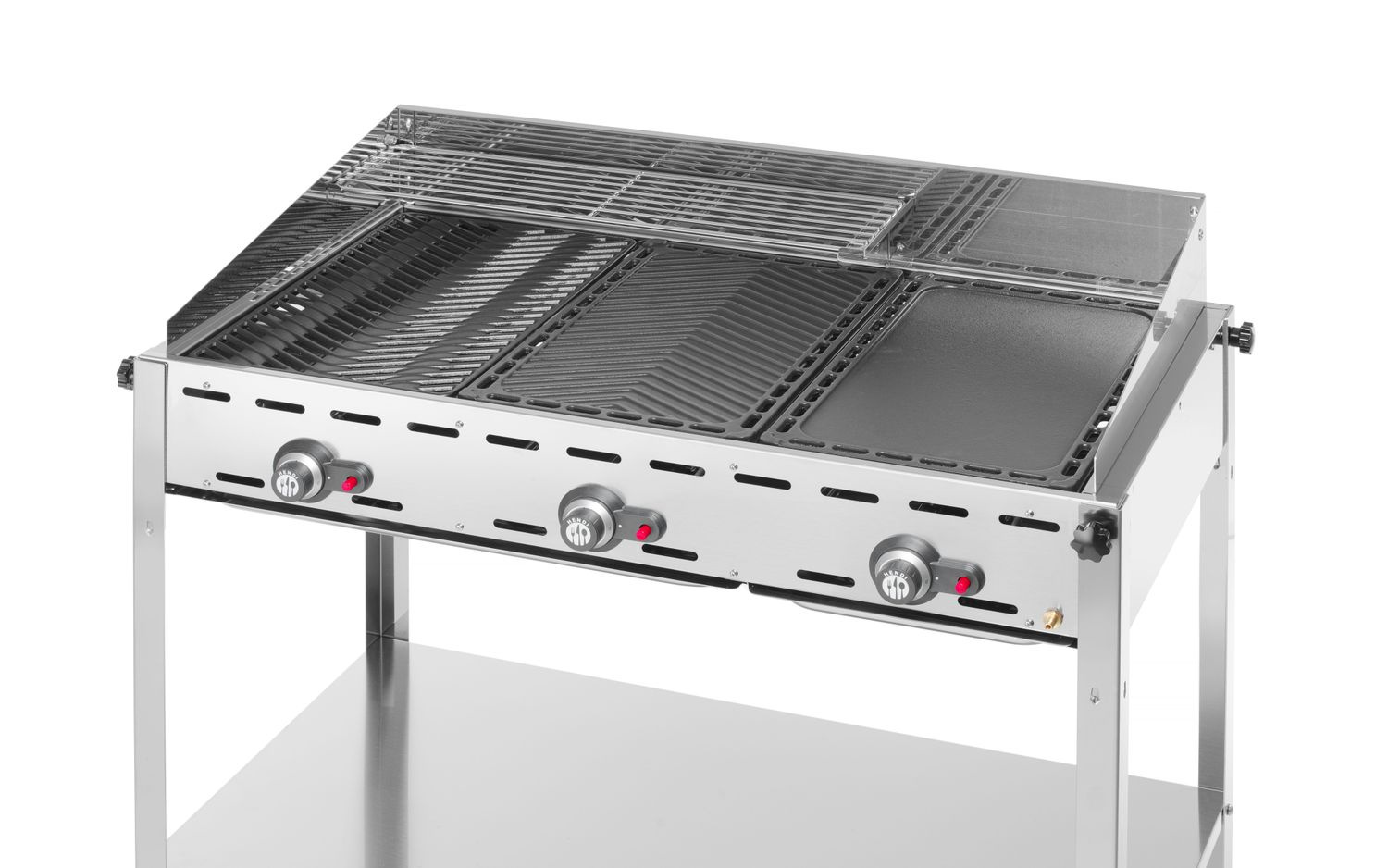 Grill à gaz Green Fire Kitchen Line, 3 brûleurs, 17,4 kW | HENDI 149591