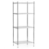 Étagère de stockage en acier chromé, 4 étagères, 61x61x180 cm pliable | FORGAST FG15135