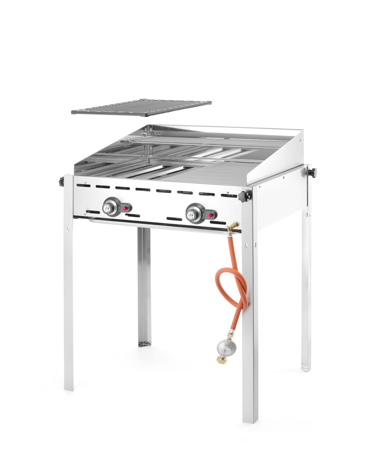 Barbecue à gaz Green Fire Profi Line à 2 brûleurs, 11,6 kW | HENDI 149621