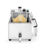 Friteuse électrique avec robinet de vidange, 8 l, zone froide | HENDI 209202