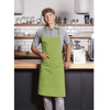 Tablier de cuisine Basic 75 x 90 cm avec poche et boucle citron vert | KARLOWSKY BLS 5-81-Stck