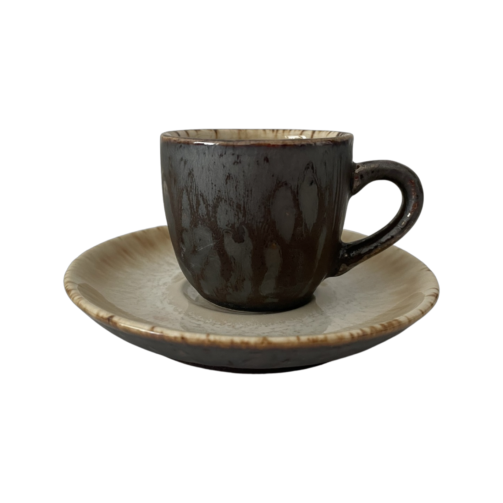 Tasse Bel 100 ml avec soucoupe 11 cm Still Cristall dolomite | KERA CERAMIKA 2.3.3/F/C.DOL