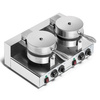 Gaufrier électrique double pour gaufres belges, diam. 18,5 cm, 4 kW, 230 V | FORGAST FG09721