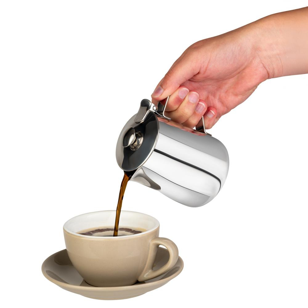 Pichet en acier pour café/thé avec couvercle, 350 ml | APS 10323