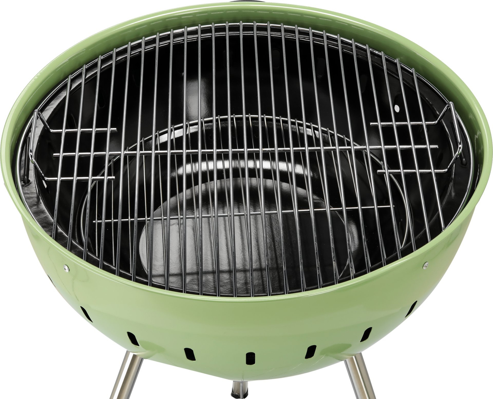Grill à charbon, rond, ø 54 cm, vert | YATO YG-20303
