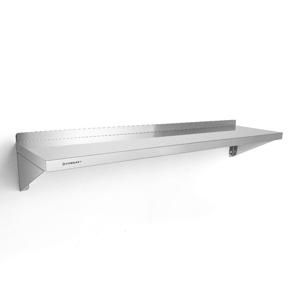 Étagère murale simple en acier inoxydable 120x30 cm | FORGAST FG15001