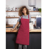 Tablier de cuisine Basic 75 x 90 cm avec poche et boucle framboise | KARLOWSKY BLS 5-89-Stck
