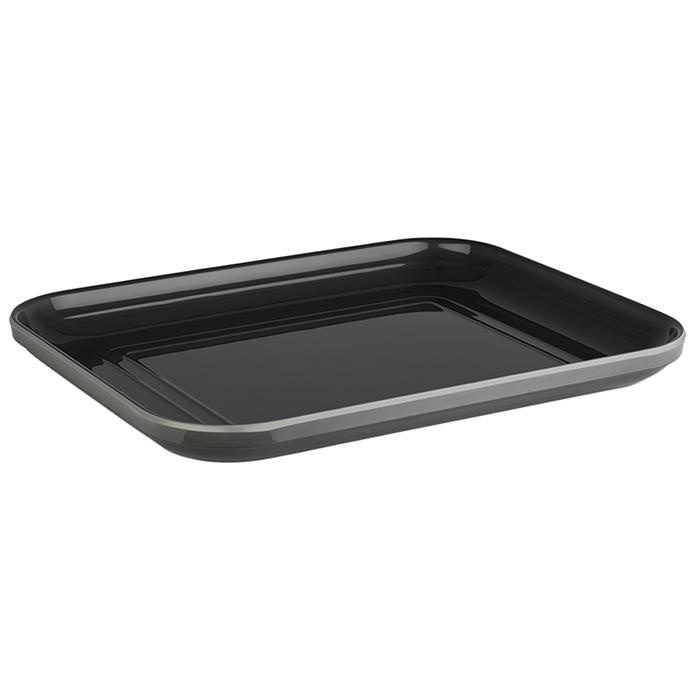 Plateau EMMA GN 1/2 en mélamine, gris, 32,5x26,5x3 cm | APS 85124