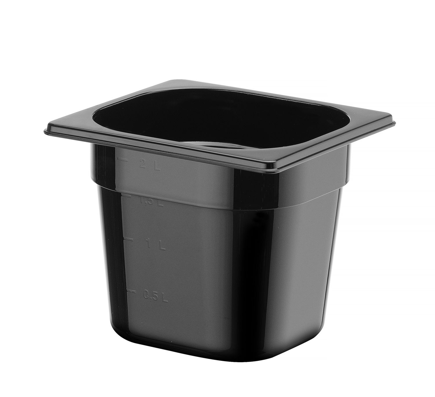Récipient GN 1/6 prof. 15 cm en polycarbonate noir | HENDI 862711