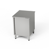 Table de travail en acier inoxydable avec armoire 60x60x85 cm | FORGAST