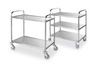 Chariot de service en acier inoxydable à 2 étagères pliable | HENDI 810002