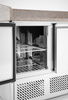 Table réfrigéré 3-portes pour pizza avec superstructure, 570 l, 6 GN 1/4, 140x70x110 cm | ARKTIC 232033