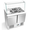 Table réfrigérée à salades 2-portes 257 L, avec superstructure vitrée | FORGAST FG07101