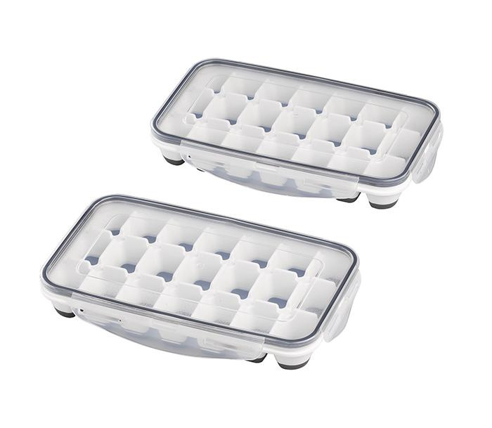 Moule à glaçons en silicone avec couvercle, lot de 2 pièces | APS 36103