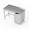 Table de travail inox avec placard 200x70x85 cm | FORGAST