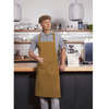 Tablier de cuisine Basic 75 x 90 cm avec poche et fermeture à boucle moutarde | KARLOWSKY BLS 5-87-Stck