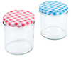 Bocaux avec couvercle 350 ml, lot de 6 pièces, hauteur 10 cm, diamètre 7,5 cm | CONTACTO 2705/350