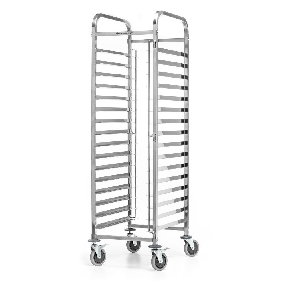 Chariot pliant en acier inoxydable pour le transport de plaques 60x40 cm | FORGAST FG01102