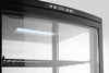 Vitrine réfrigérée 280 L, noire, LED, système de refroidissement dynamique | ARKTIC 233290