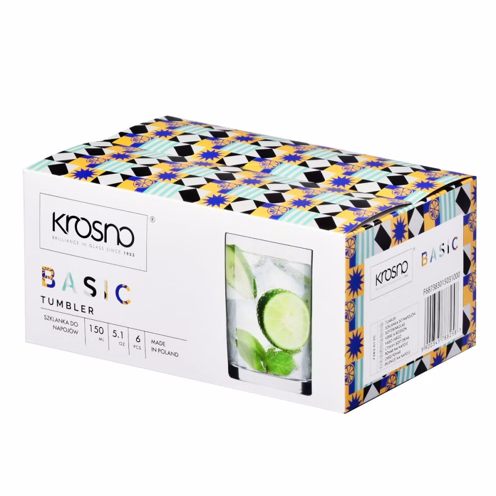 Verre à boisson Basic 150 ml - lot de 6 pièces | KROSNO GLASS F687383015031000
