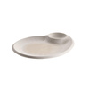 Assiette BLUSH avec bol, en mélamine, blanc-beige, 30x25x2,5 cm | APS 85516