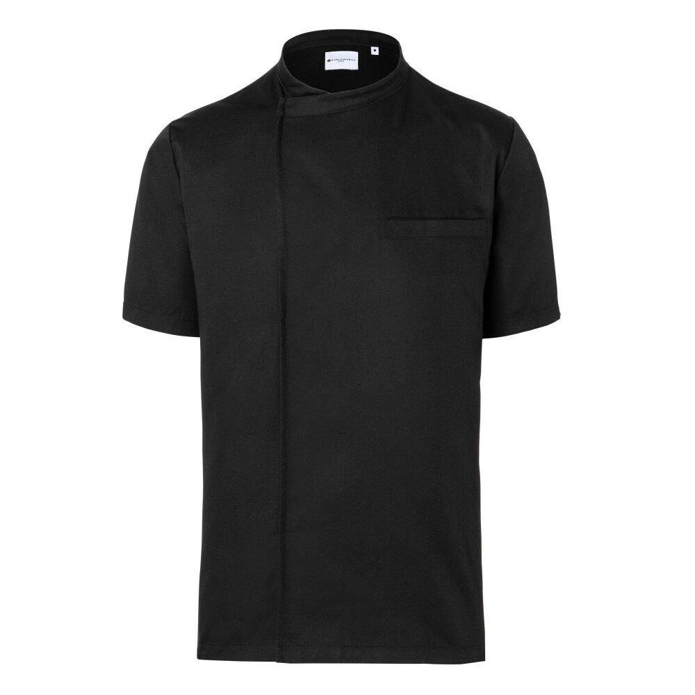 Chemise de cuisinier Basic à manches courtes noire | KARLOWSKY BJM 3-1